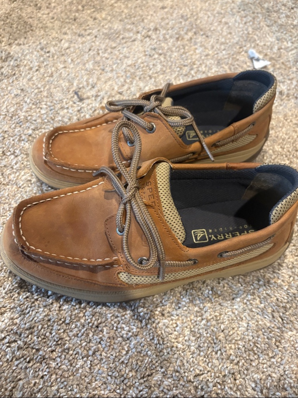 Sperry Kids Tan Brown Boat Shoes